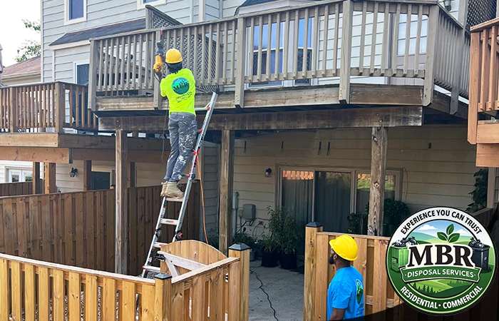 Deck framing removal in Fairfax Virginia