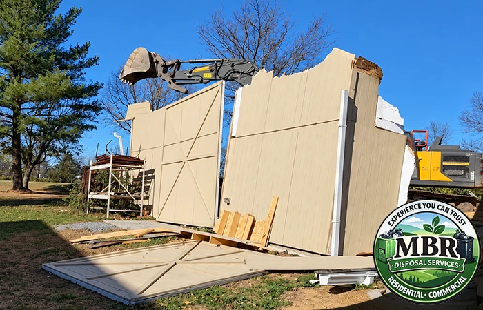 Garage demolition in Northern Virginia