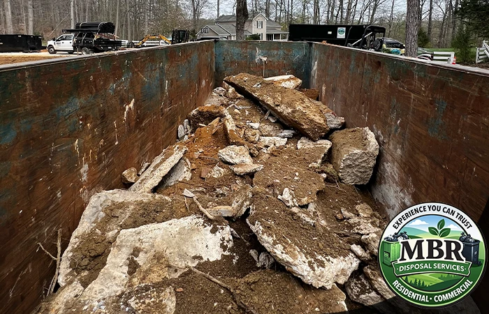 Large residential concrete demolition in Fairfax Virginia
