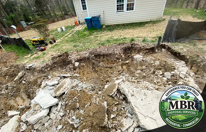 Residential concrete demolition in Fairfax Virginia