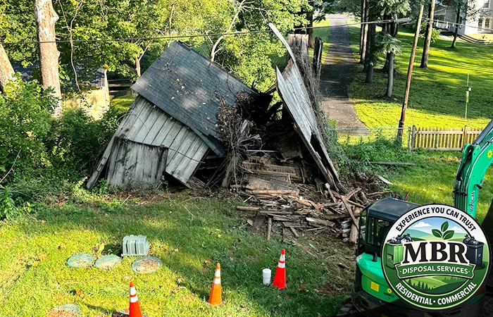 Shed demolition in Fairfax Virginia